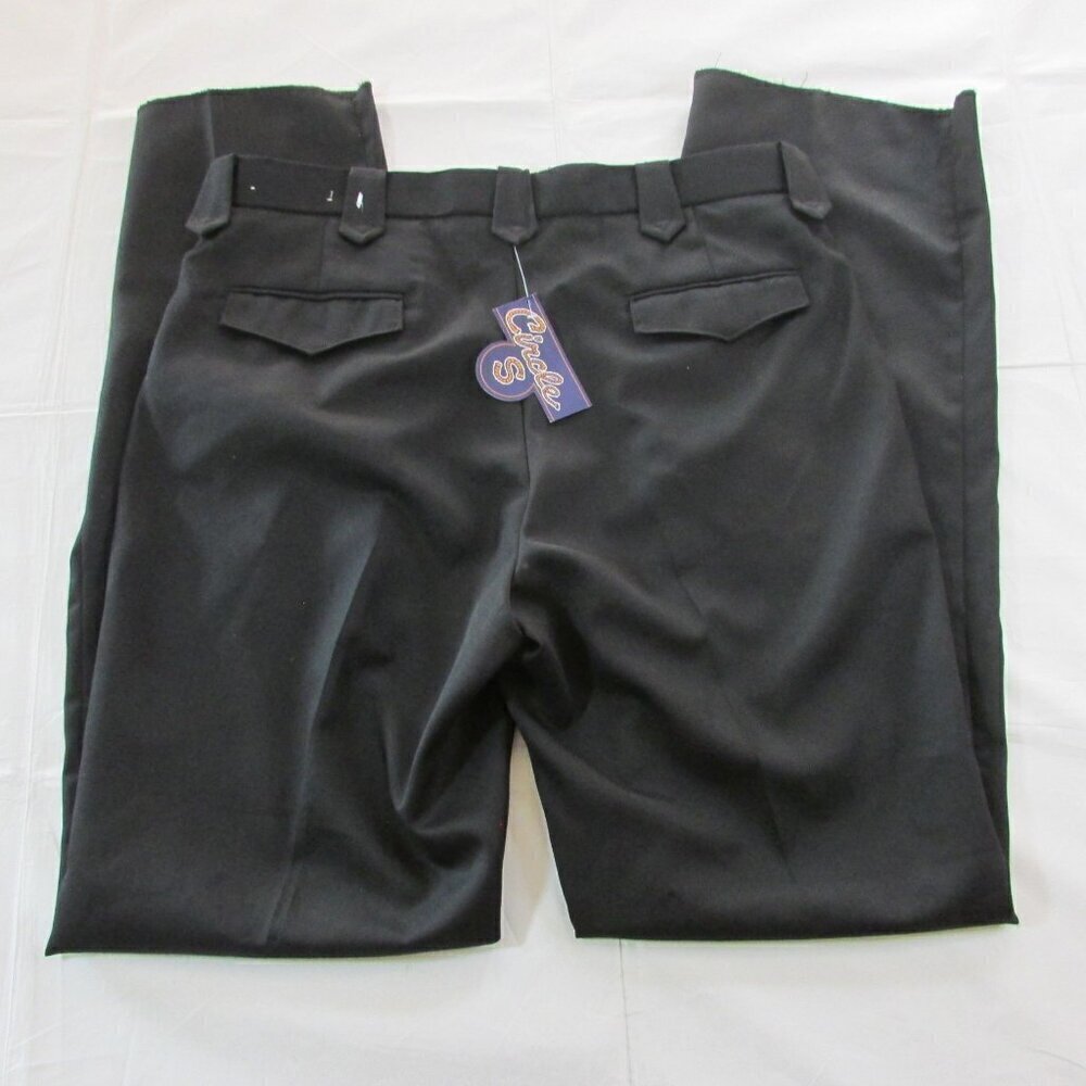 Circle S Men's Wool Blend Unhemmed Ranch Abilene Dress Pants Black CP6729